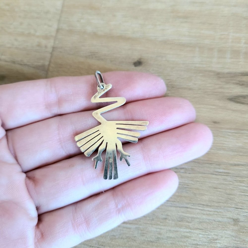 Sterling silver Thunderbird pendant/necklace. Western native jewelry.